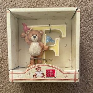 Gotta Getta Gund Letter F & Bear Figurine